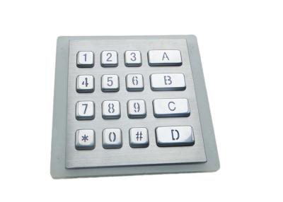 China Matrix 4*4 Backlit Metal Keypad Optional Interface USB PS2 RS232 for sale