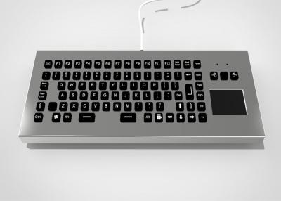 中国 ファンクション キーおよびタッチパッドが付いているバックリットUSB PS/2の険しいデスクトップの金属のキーボード 販売のため