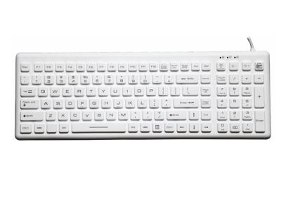 China IP68 Washable Medical Sealed Keyboard USB 110 Keys With ON OFF Backlight Button for sale