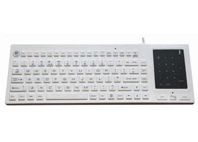 中国 USB PS2の防水医学のキーボードの調節可能な明るさのシリコーン 販売のため
