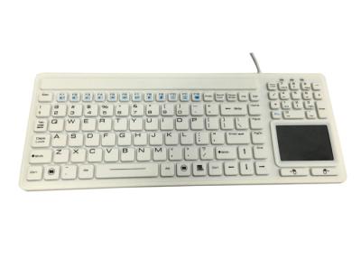 China EMC Emission 107 Keys Waterproof Silicone Keyboard 100mA With Mouse Touchpad for sale