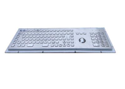 China 20mA PS2 Panel Mount Keyboard FCC Brushed Stainless Steel With Number Keys for sale