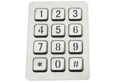 China do teclado numérico retroiluminado do metal da matriz 3X4 prova líquida 20mA com 12 chaves retroiluminadas à venda