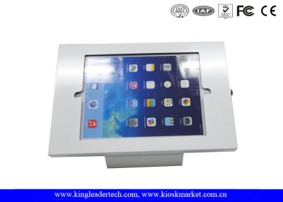 China Desktop Wallmounted Ipad Kiosk Enclosure With Anti-Theft Lock In White for sale