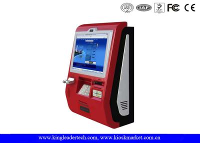 China Touch Screen Customized Wall Mount Kiosk With Metal Keypad And Cash acceptor for sale