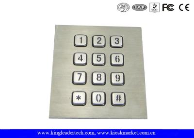 China 3 x 4 Matrix Numeric Backlit Keypad For Panel Mount 12 Illuminated Keys for sale