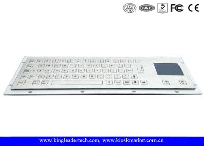 China Flat Non-Protruding Short Travel Key Industrial Keyboard With Touchpad In Stainless Steel for sale