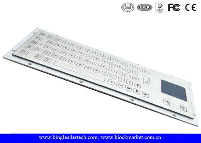 China Brushed IP65 Kiosk Metal Industrial Keyboard With Touchpad Panel Mount From The Back for sale