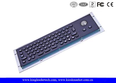 China Metallic Liquid-Proof Industrial Black Kiosk Metal Keyboard With Trackball for sale