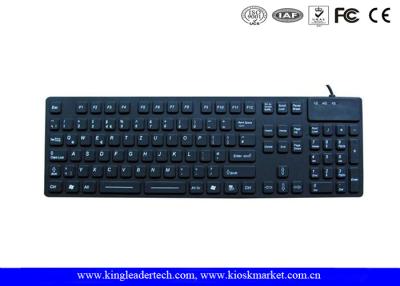 China 105 Keys Waterproof Silicone Keyboard With 12 Function Area For Numeric Keys for sale