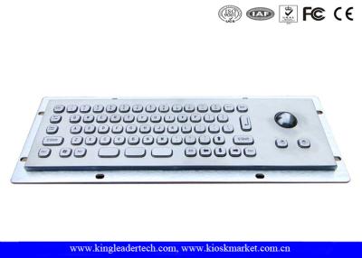 China IP65 Rated Compact Small Kiosk Panel Mount Keyboard With Optical Trackball for sale