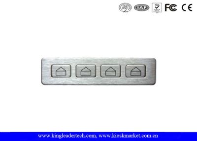 China IP65 Metal Industrial Numeric Keypad Dust Proof With 4 Short Travel Metal Keys for sale
