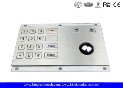 China Optical Trackball Industrial Numeric Keypad USB Stainless Steel With 16 Keys for sale