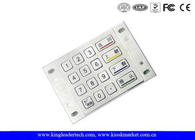 China Panel Mount Numeric Metal Keypad In 4 x 4 Matrix For Game Machine And Kiosk for sale