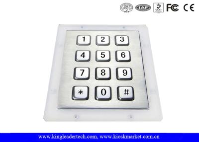 China Metal Keys Industrial Numeric Keypad 12 Full Travel Button For Ticket Machines for sale