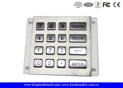 China 16 Long Travel Button Metal Numeric Keypad Rugged RS232 For Industrial for sale