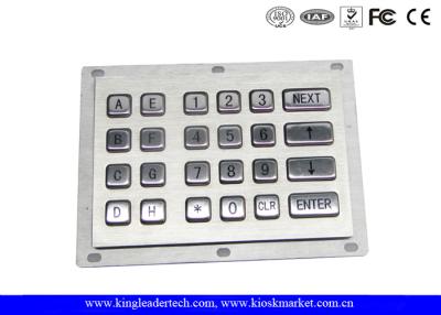 China 24 Metal Keys Industrial Numeric Keypad Vandal Proof For Kiosk Gas Stations for sale