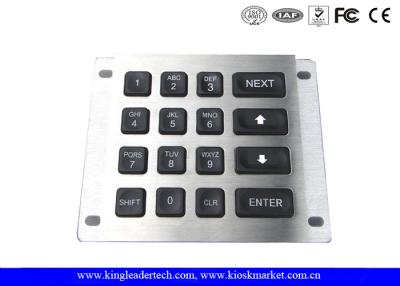 China 16 Keys Led Illuminated Blacklit Metal Keypad With IP65 Rated For Panel Mount for sale