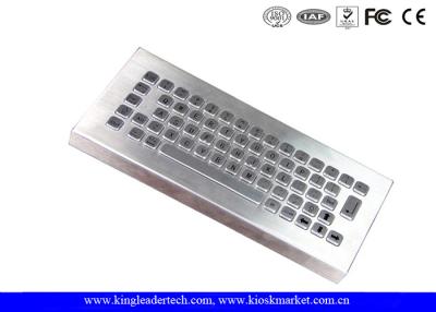China Brushed Stainless Steel Industrial Desktop Keyboard , IP65 Metal Keyboard for sale