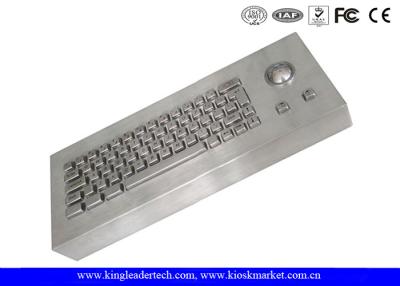 China 63 Keys Industrial Dustproof Keyboard Desktop With 304 Stainless Steel Trackball for sale
