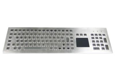 China Front Side Mounted Rugged Industrial-Metaaltoetsenbord met Trackpad Te koop