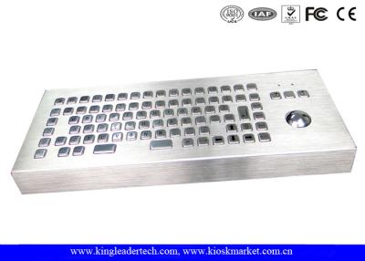 China Desktop 86 Keys Waterproof Metal Keyboard With Integrated Trackball for sale