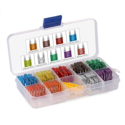 China High Quality Zinc Car Truck Automotive Standard Blade Fuse Set Car Mini Micro Micro2 Micro3 Standard Size Vehicle Fuses Set for sale