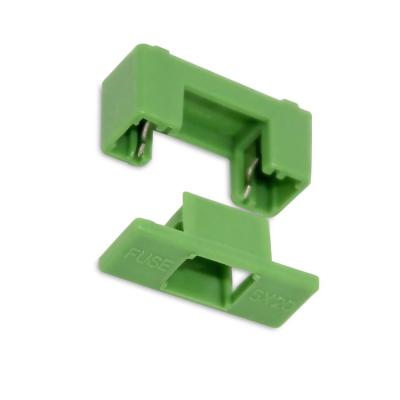 China 1.6W 10A Green Fuse Holder PCB 5.2x20mm Fuse Block With Cover for sale
