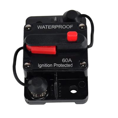 China 60 Amp Circuit Breaker 48V Manual Reset Single Pole On Off Switch For Truck for sale