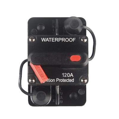 China Manual Switch Automotive Circuit Breakers 120A Panel Mount Ignition Protected for sale