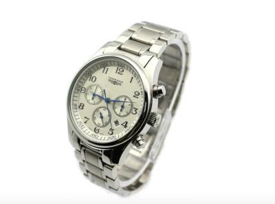 Китай Металлические мужские спортивные часы ремень хронограф водонепроницаемые кварцевые часы продается