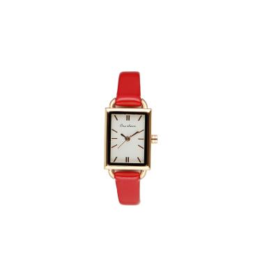 China Butterfly Buckle Leather Square Watches Waterproof Quartz For Women for sale