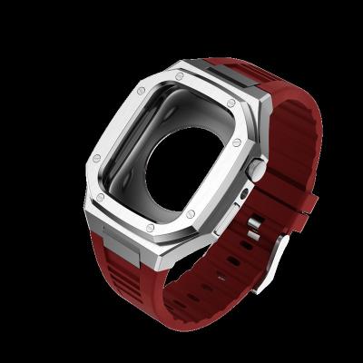 China 44/45mm Apple Watch Carbon Fiber Zwart Titanium Hoesje Te koop