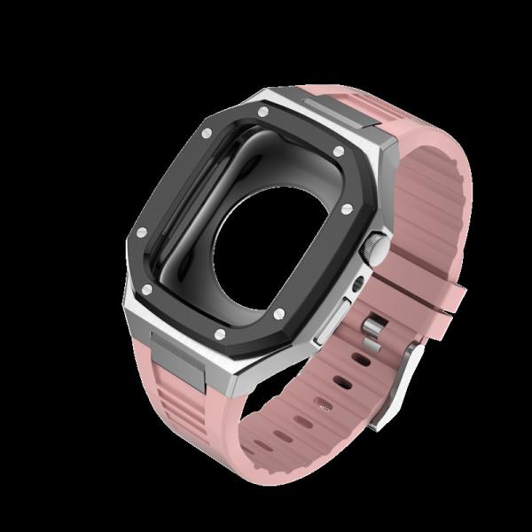 Quality Rubber Strap Apple Watch Case 45mm Luxury Apple Watch Case OEM for sale