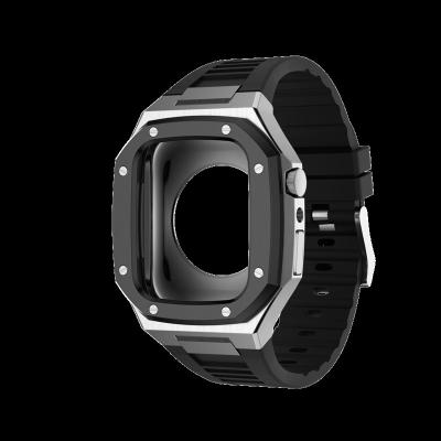 中国 Carbon Fiber Protective Case For Apple Watch S8 49mm Modified Strap For IWatch 8 Ultra 45 44mm Protective Cover And Band 販売のため