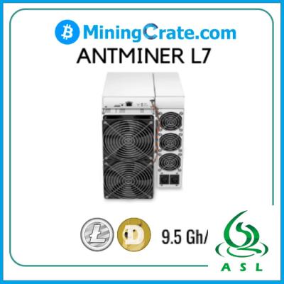 China Litecoin Miner Antminer L7 9500MH/S 3425W Scrypt Algoritham Bitmain Antminer L7 With Power Supply for sale