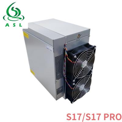 China 11.6V To 13.0V Antminer S17 Pro 50T 53T 56T BTC Mining Machine for sale