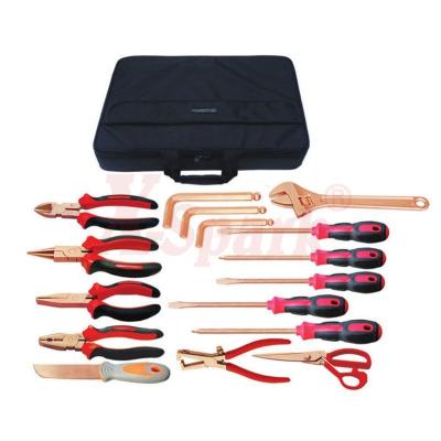 China No.AA08-18 Tool set 18pcs non-sparking Tool Set Explosion Tool Set for sale