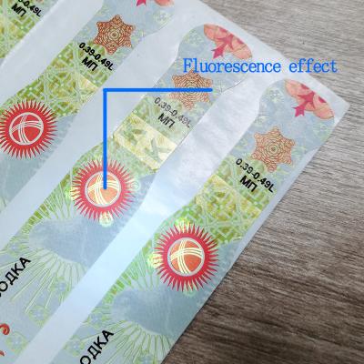 China Het Handelsmerk die van het de Stickeretiket van de fluorescentiewijn de Aangepaste Sticker van het Wijnetiket verzegelen Te koop