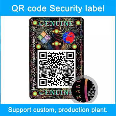 China QR Code Scanning Query Multi Layer Label Anti Counterfeit Custom Wine Stickers for sale