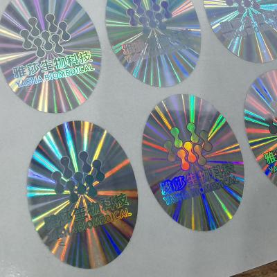 China Custom Printing Holographic Security Stickers Label Reflective for sale