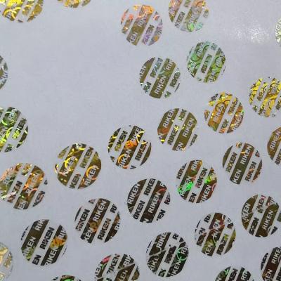 China Hoja de oro auta-adhesivo impresa del sello del tarro de la botella de la seguridad inalterable de la etiqueta engomada en venta
