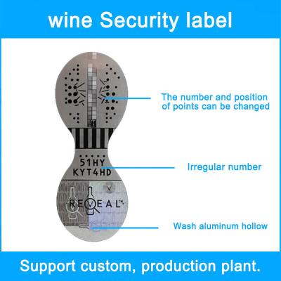 China Anti falsificar das etiquetas impermeáveis adesivas da etiqueta do vinho lustroso à venda