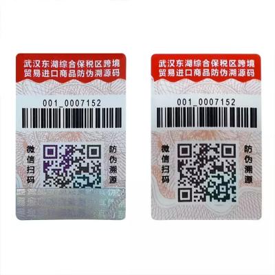 China El rasguño de encargo de la seguridad de etiquetas engomadas de las etiquetas rueda el pegamento normal en venta