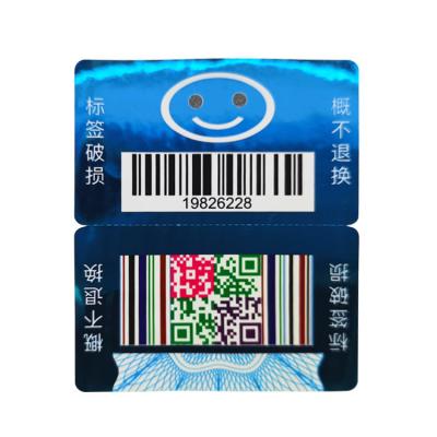 China A dupla camada metalizada etiqueta o risco personalizado da segurança do laser fora das etiquetas à venda