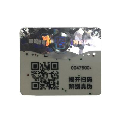 China ODM Color Label Stickers Adhesive QR Code Sticker Roll Anti Counterfeit for sale
