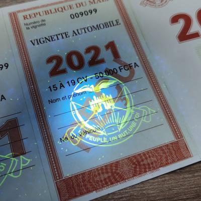 China Etiqueta cortando fluorescente do laser que imprime o Security Certificate esparadrapo à venda