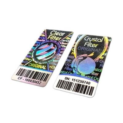 China Adhesive Tamper Proof Hologram Authentic Security Barcode Sticker for sale