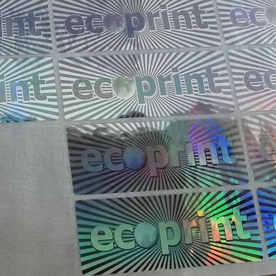 China Etiquetas imprimíveis do holograma da marca registrada do impresso selado do rendimento do laser do ODM à venda