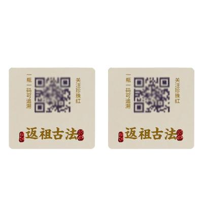 Chine Label imprimable fluorescent de vin de sécurité de droit de timbre de recettes douanières à vendre